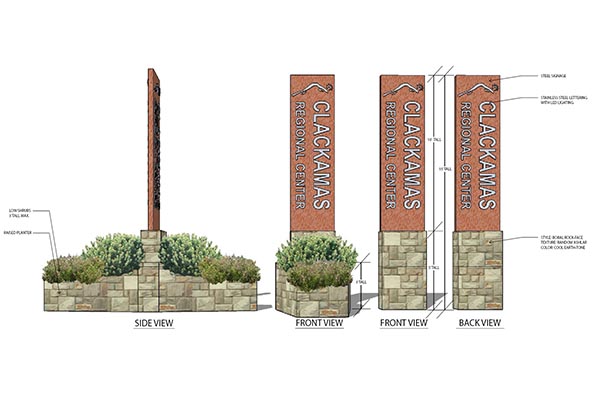 Town Center signage rendering