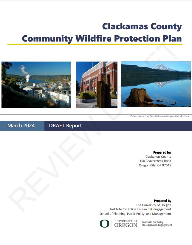 Clackamas Community Wildfire Protection Plan (CCWPP)