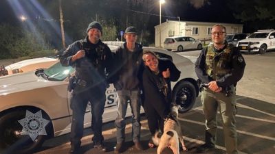 Family Reunited with Dog