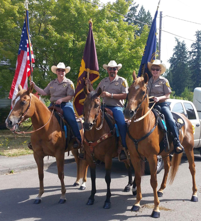Mounted members of the SHeriff's Posse