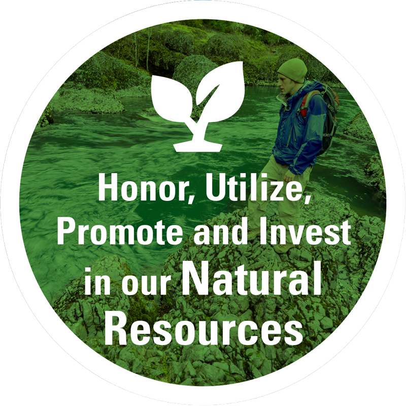 Honor, utilize, promote, and invest in our natural resources