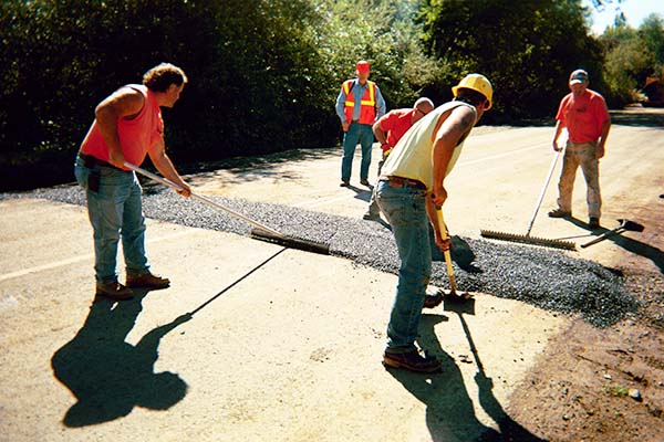 Road workers in Clackamas