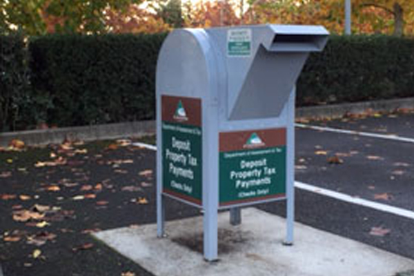 Drive-Up Property Tax Payment Drop Box