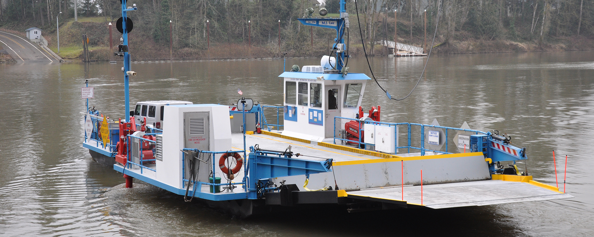 Canby Ferry on the water