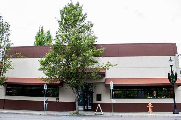 Outside of the Law Library building.