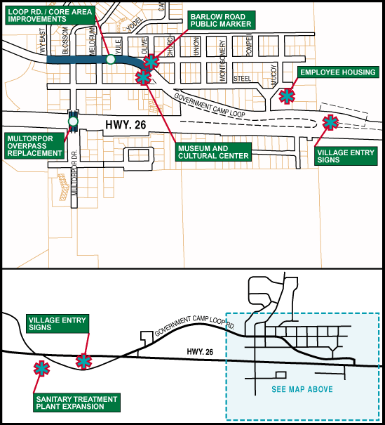 Government camp map