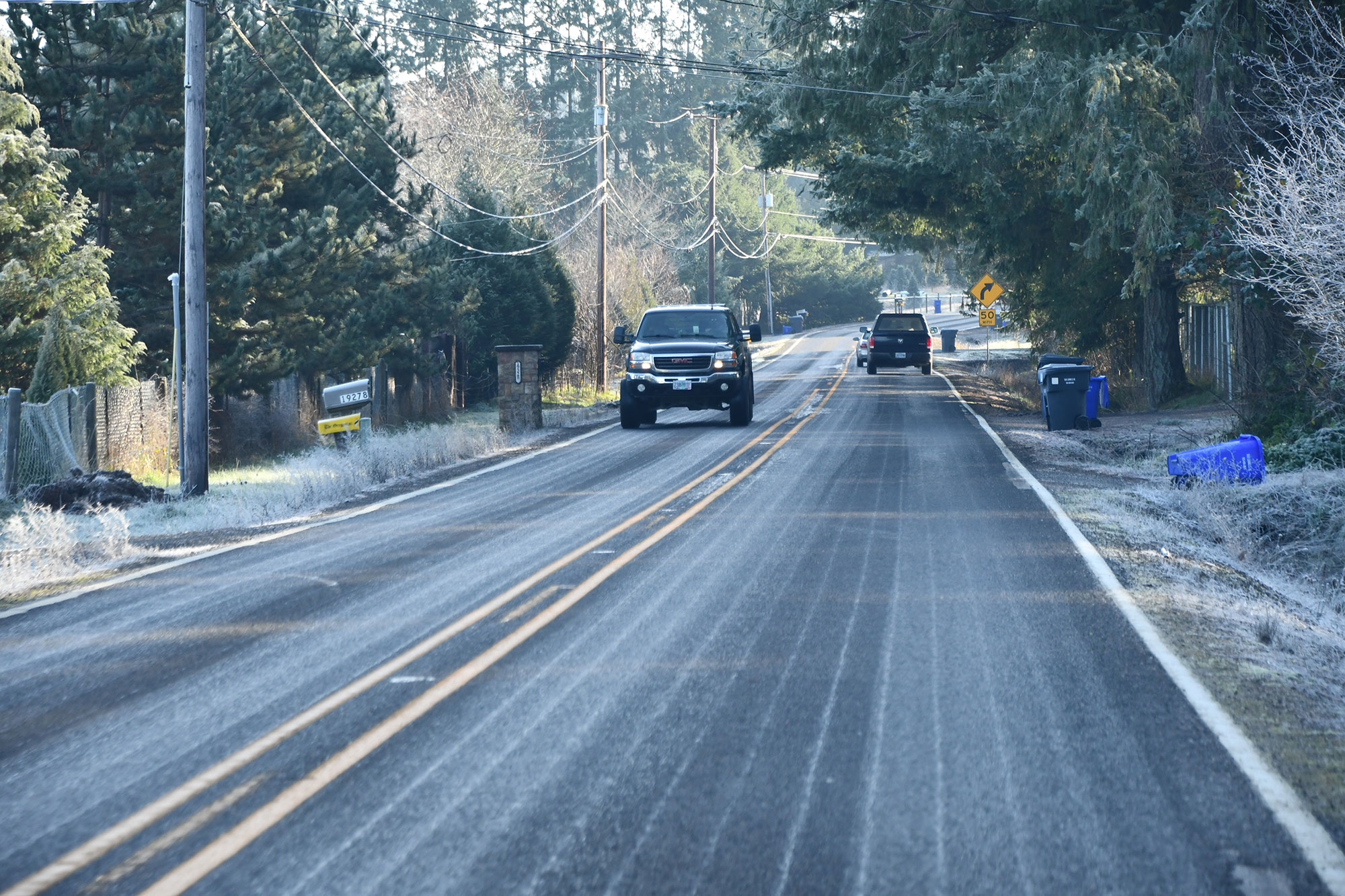 Deicer on Road