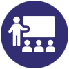 Teacher at a blackboard
