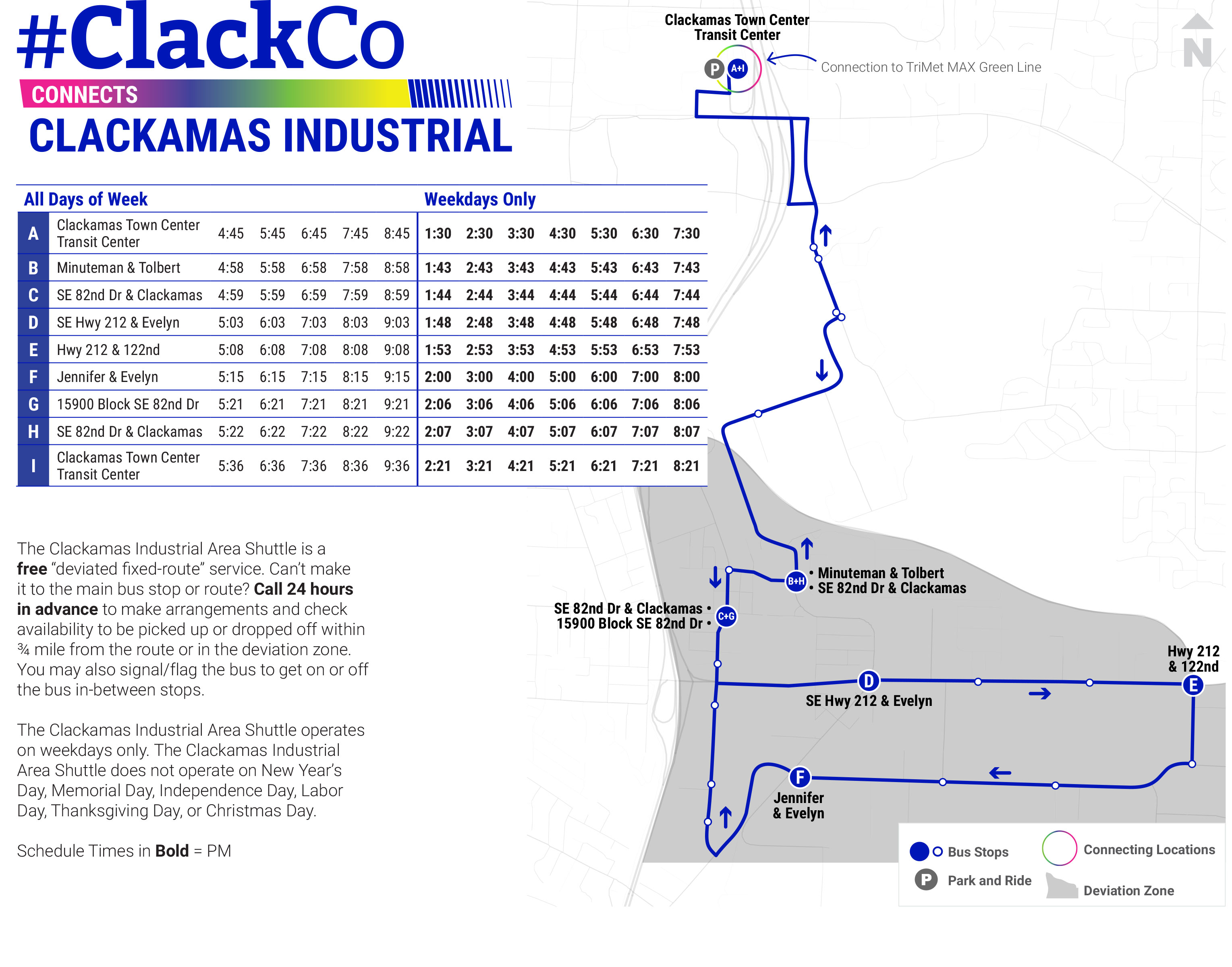 Trimet Maps And Schedules Clackamas County Connects Shuttle Service Clackamas County