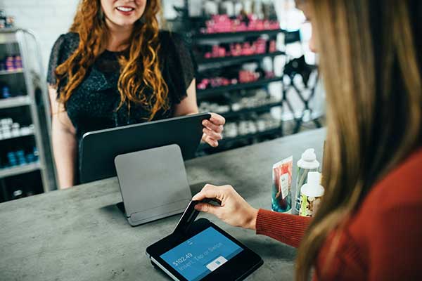 Woman at cash register