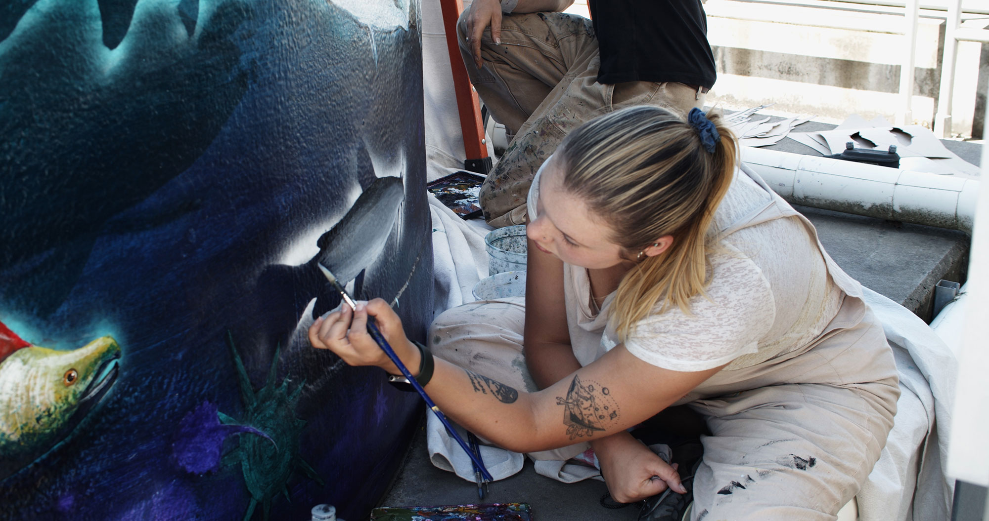 Women Painting Mural