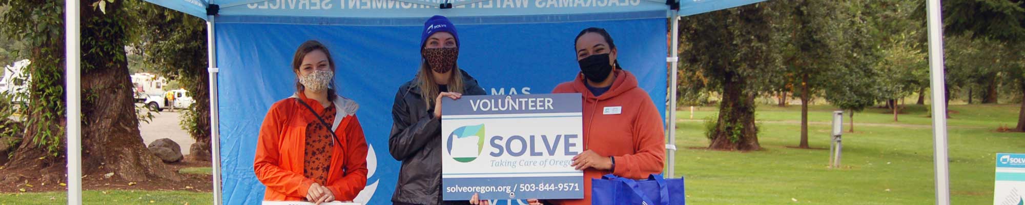 The SOLVE team staffs the WES tent