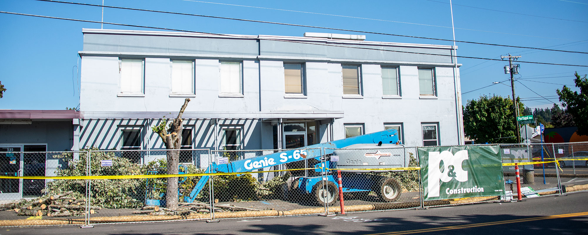 Preparations are being made for the upcoming demolition