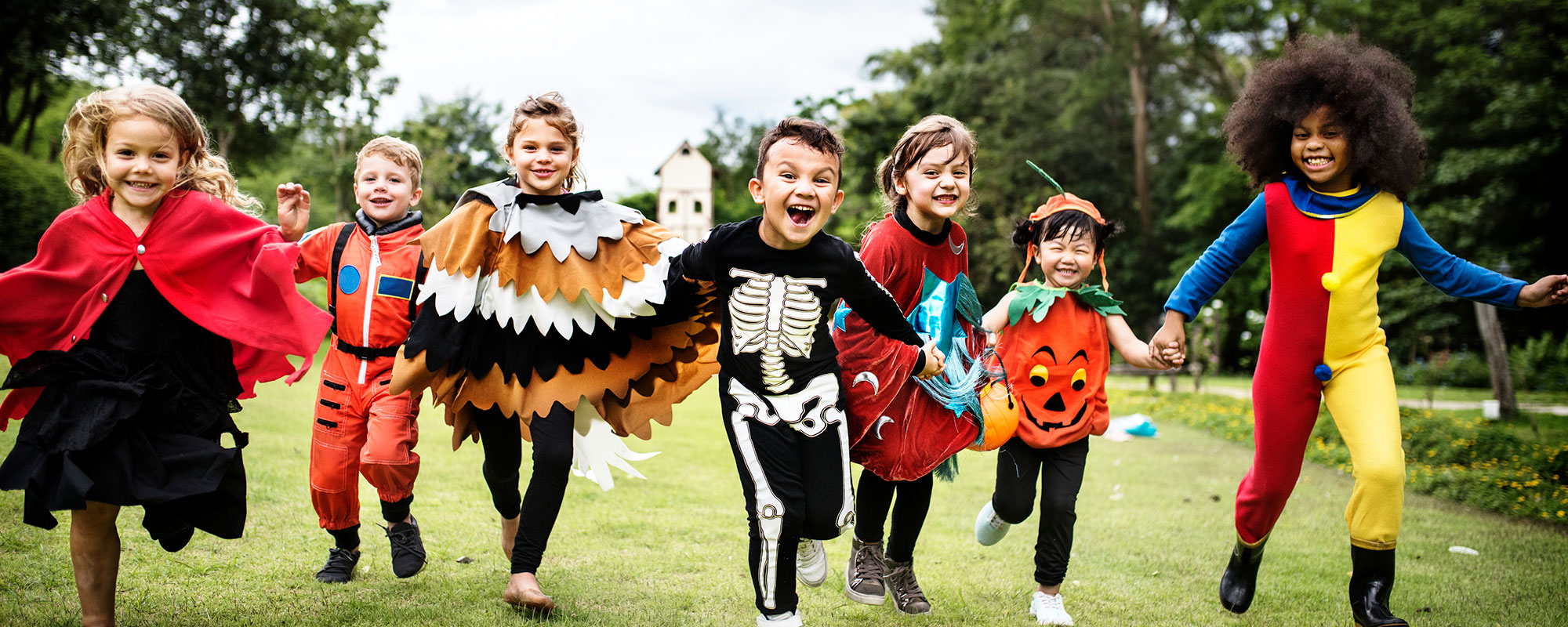 Little kids at a Halloween party