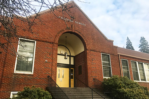 Exterior of the Concord School