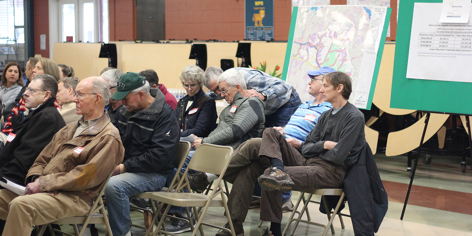 A CPO group listen to a discussion