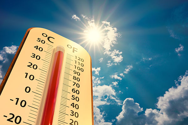 sun with thermometer