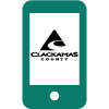 Mobile phone with Clackamas County logo