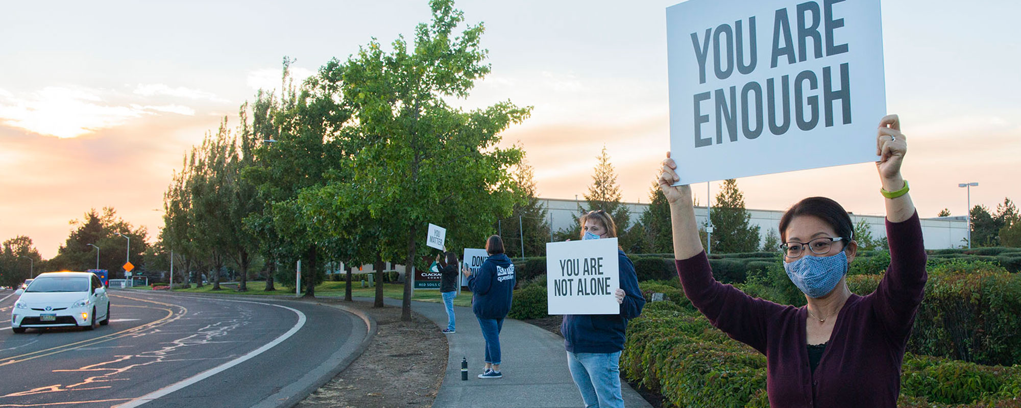 Suicide Prevention Awareness Sign Rally, Red Soils Campus, September 2021