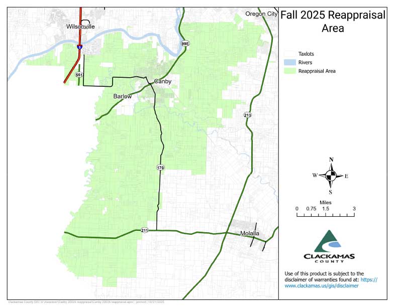 2025 Happy Valley reappraisal map