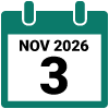 November 3 calendar icon