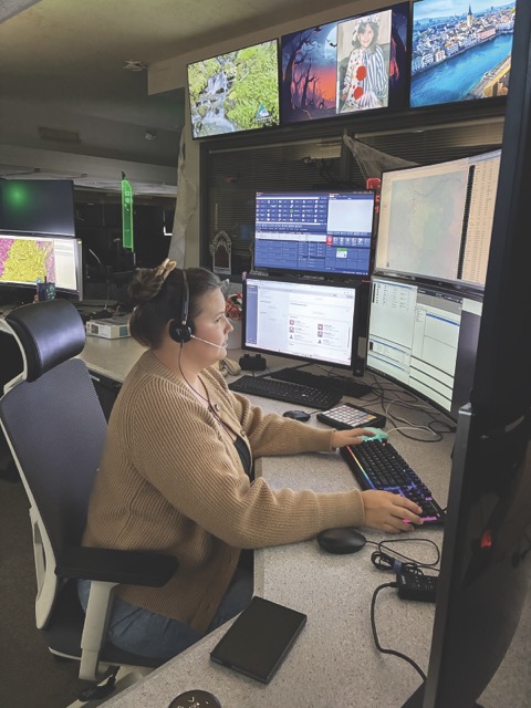 Nurse on the phone at her computer