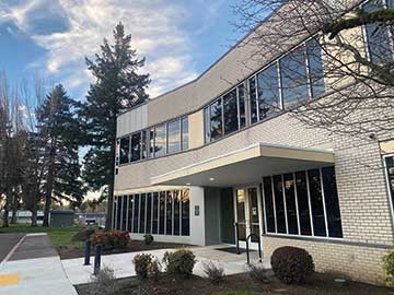 Exterior of residential housing complex