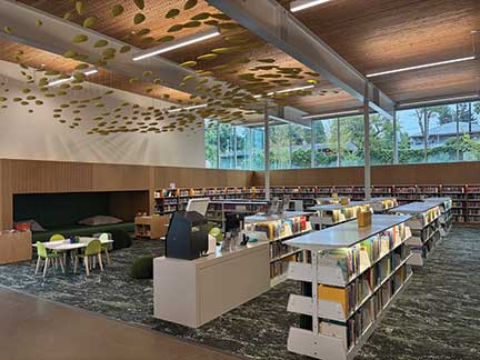 Interior of the new Oaklodge library