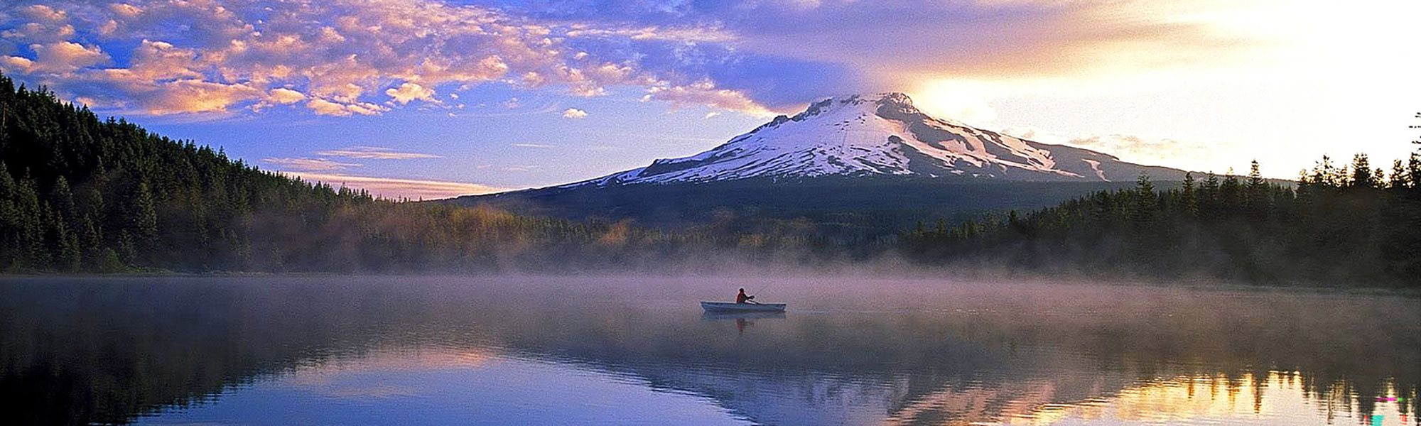 Mount Hood behind Trillium Lake