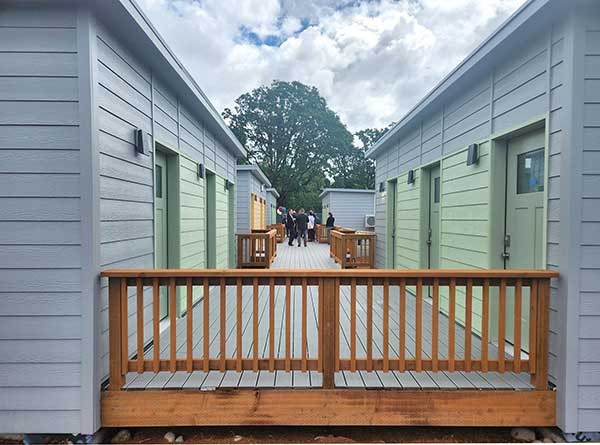 Exterior of Clackamas Village residential units
