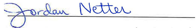 Jordan Netter signature