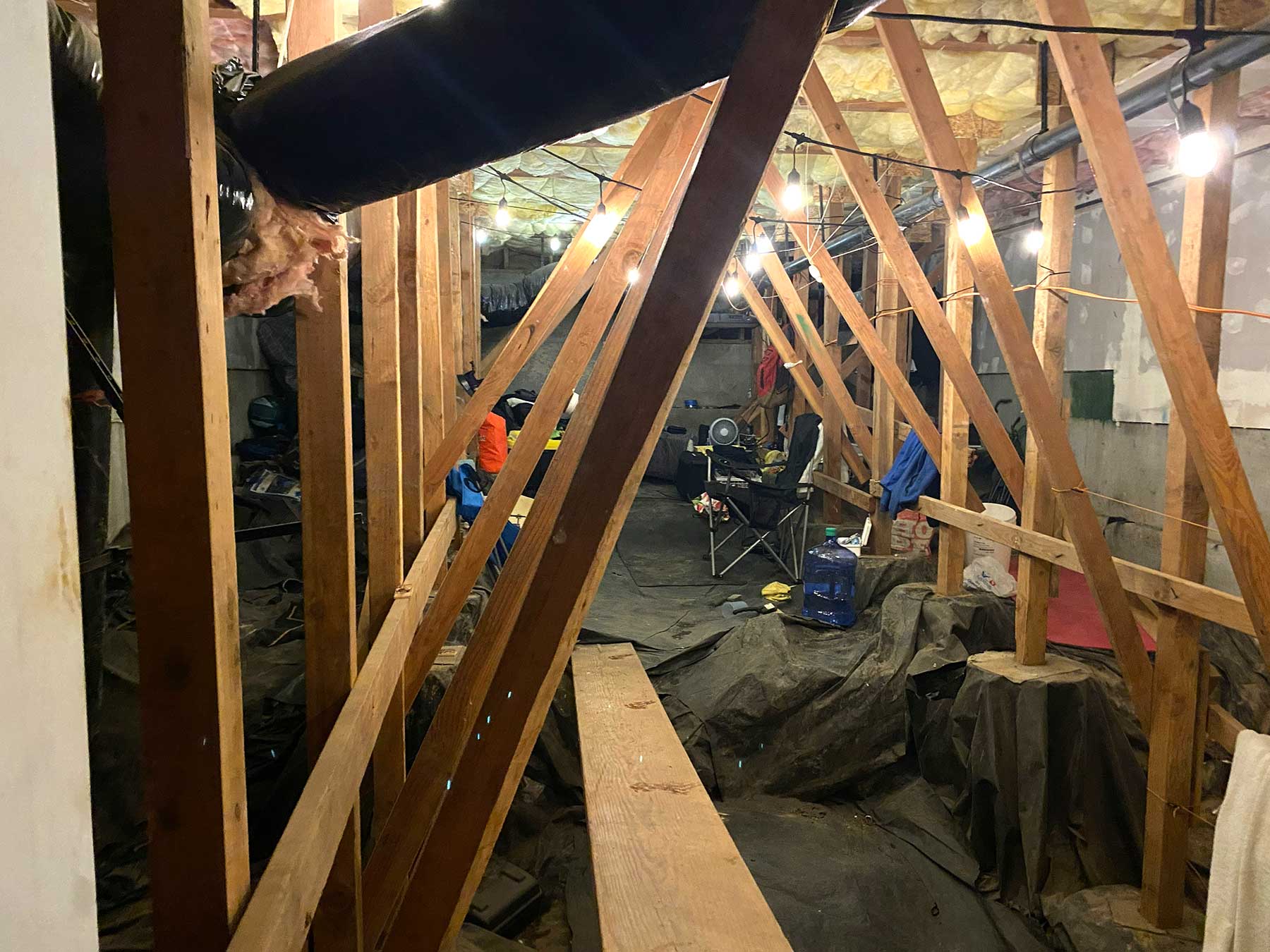 Photos of Benjamin Bucur's illegal encampment