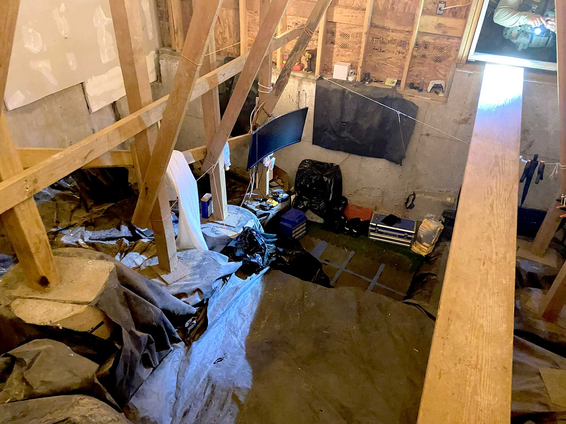 Photos of Benjamin Bucur's illegal encampment