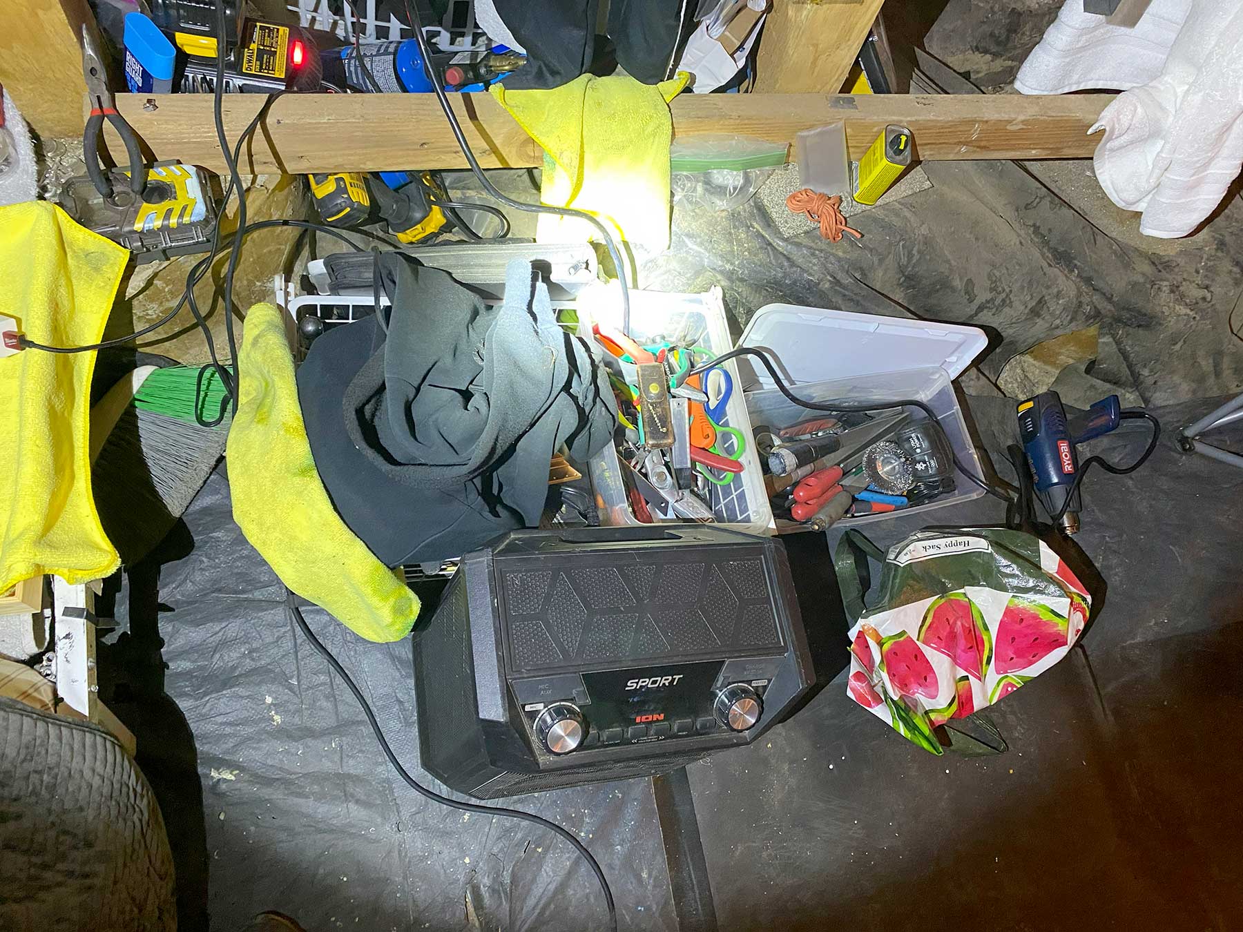 Photos of Benjamin Bucur's illegal encampment