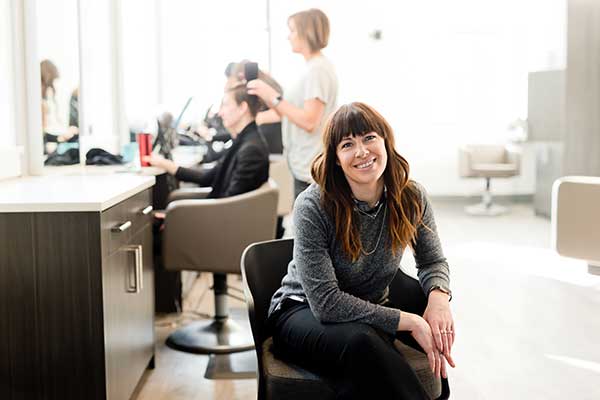 Female business owner in hair salon