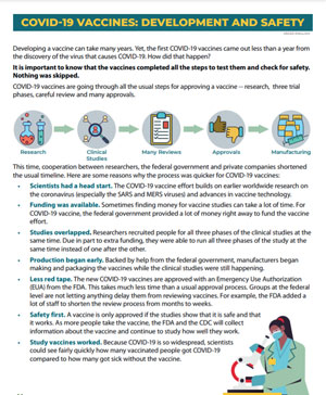 How the COVID-19 Vaccines Were Developed flyer