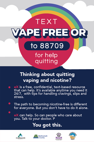 Back of English palm card