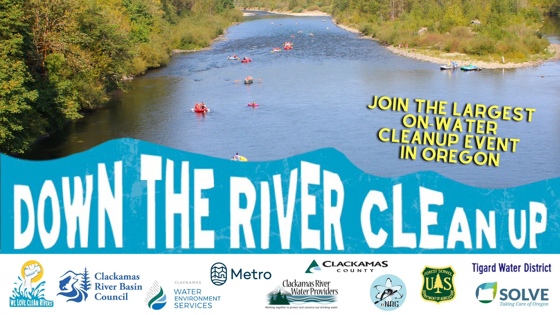 Down the River cleanup graphic
