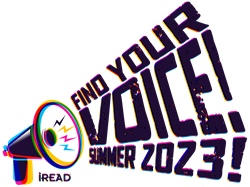 Megaphone with the words find your voice