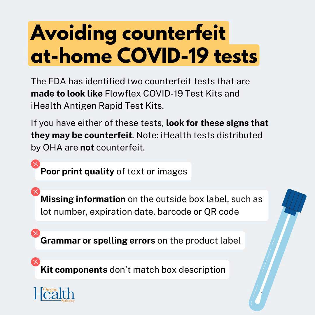 Tips for avoiding counterfeit at-home COVID tests