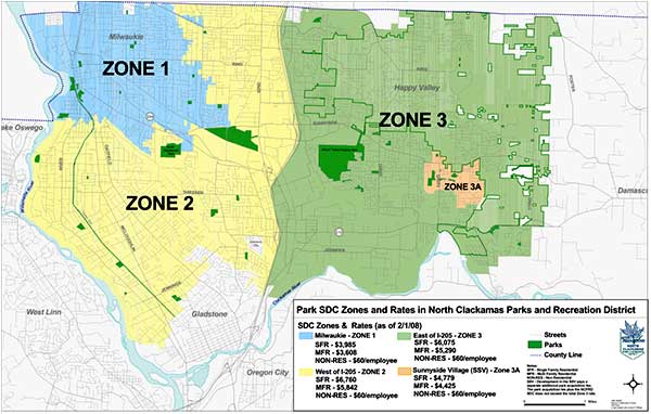 Map of Districts and Fees