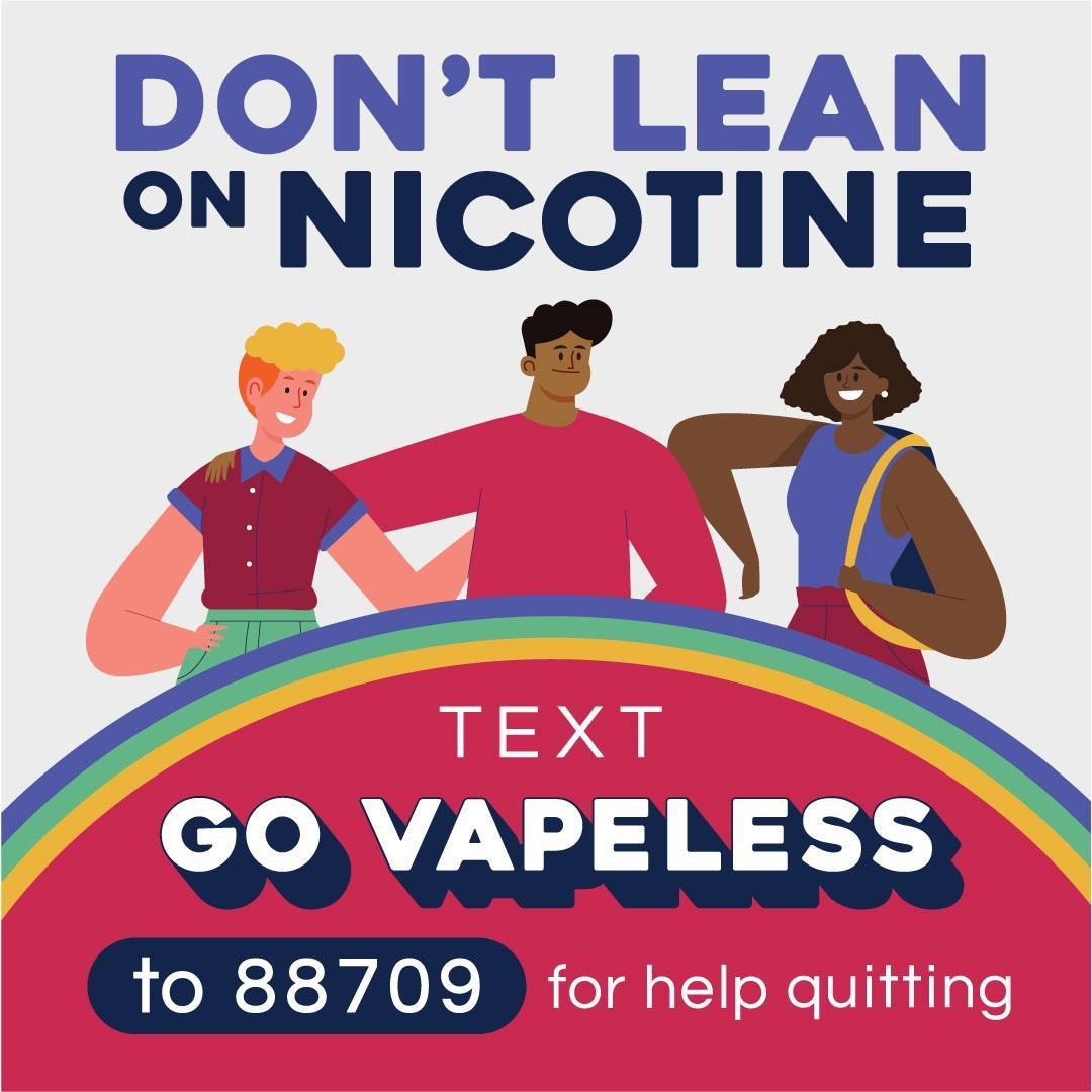 Don't Lean On Nicotine sample social media post