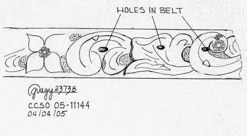 Details of victim's leather belt