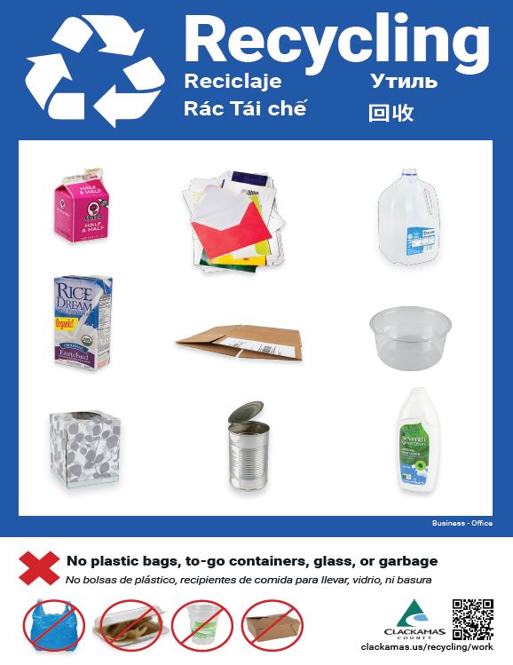 Mixed recycling poster