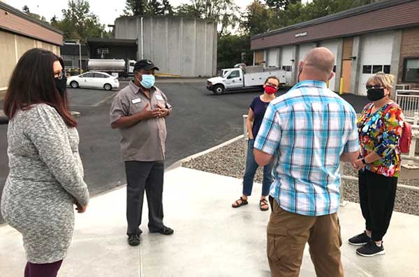 Community members touring the Kellogg Creek facility