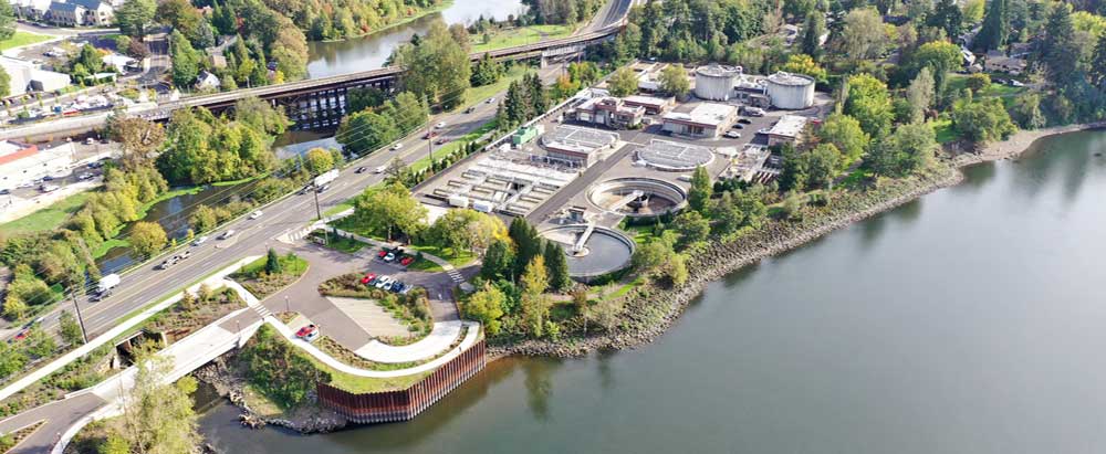 Aerial view of Kellogg Creek facility