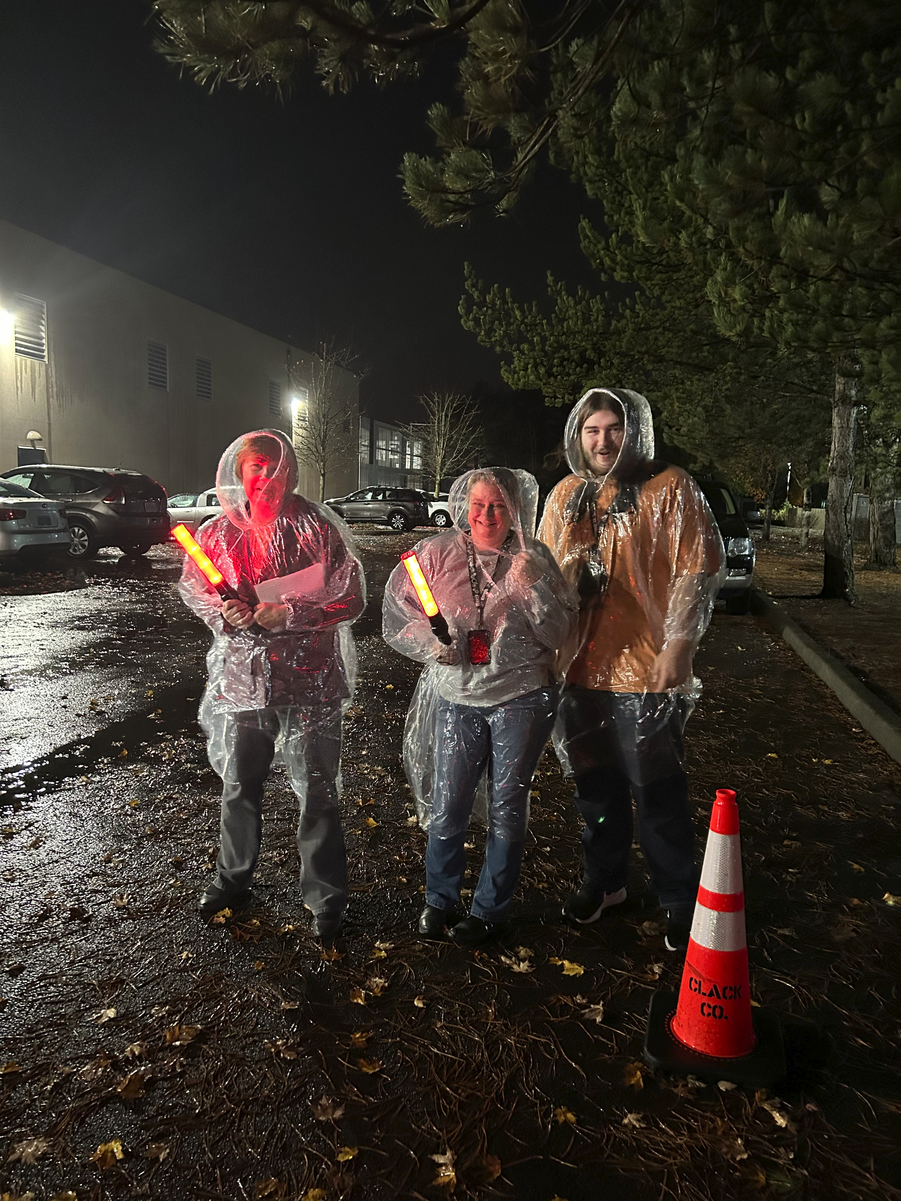 Election workers await drop site teams at 8 p.m.