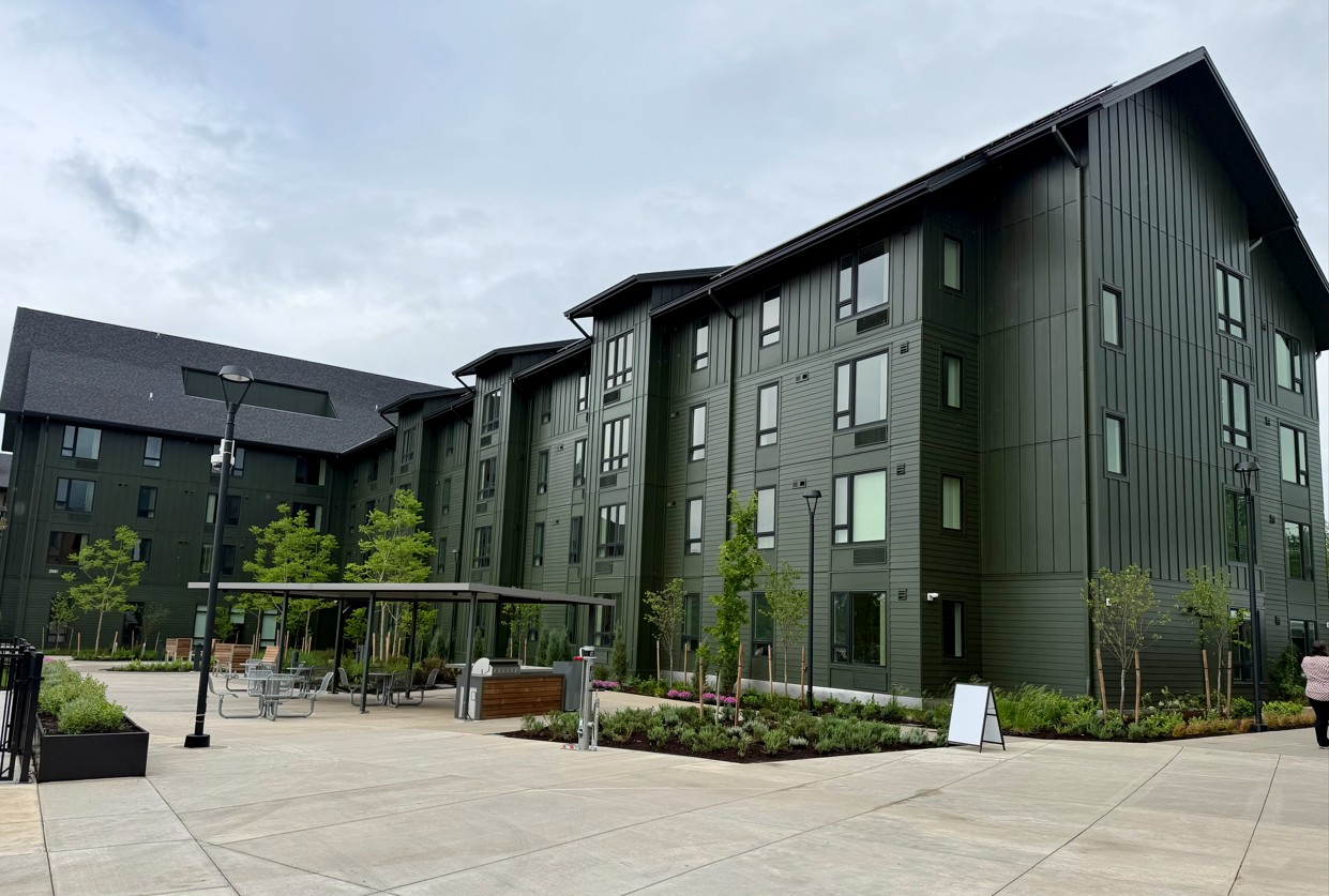 Outside of new Parkside Heights affordable housing