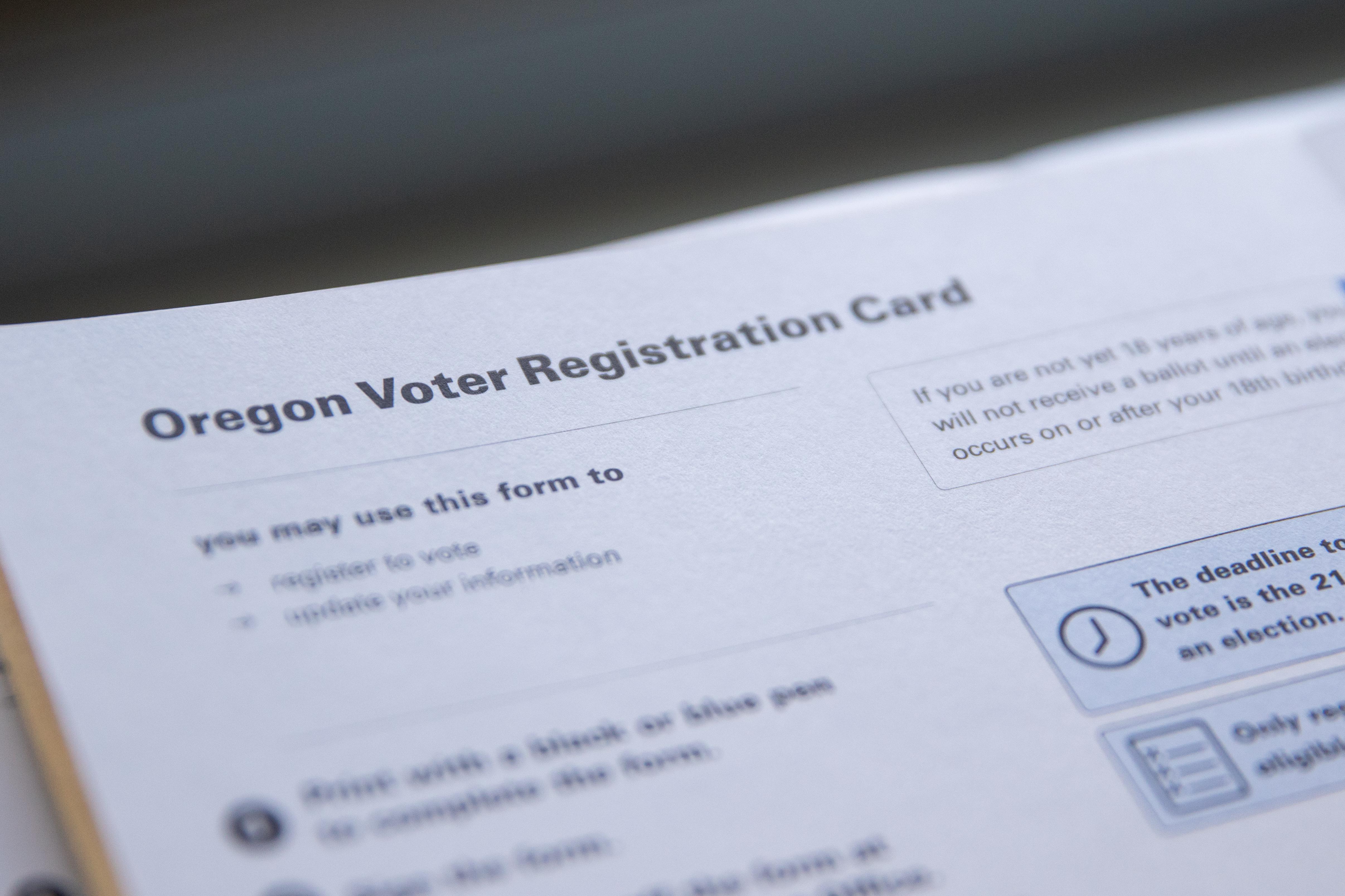 Oregon Voter Registration Card