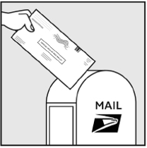 Ballot being returned to USPS box
